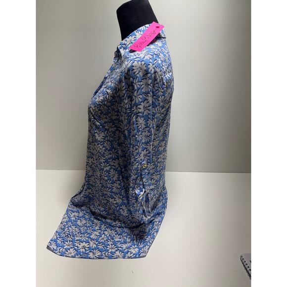 Lilly Pulitzer Natalie Coverup Lunar Blue Palm Beach Petals Sz XS MSRP 118.00 - Picture 6 of 16
